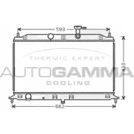 Радиатор охлаждения двигателя AUTOGAMMA 104845 3OBZLN ZM7K JG Kia Rio 2 (JB) 2005 – 2011