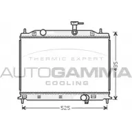 Радиатор охлаждения двигателя AUTOGAMMA 104847 9QXLUE 3 Kia Rio 2 (JB) 2005 – 2011 TFOS91Z