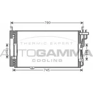 Радиатор кондиционера AUTOGAMMA RX HZ2W Kia Opirus (GH) 1 2003 – 2010 104999 8E0SBX