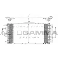 Радиатор кондиционера AUTOGAMMA 82 Y93U1 3852113 105035 6BIOZL