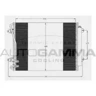 Радиатор кондиционера AUTOGAMMA Volkswagen Passat CC (358) 2 Купе 1.4 TSI 160 л.с. 2011 – 2016 V21 MZ 105038 O7NLYJ