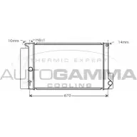 Радиатор охлаждения двигателя AUTOGAMMA Toyota Corolla (E150) 10 2006 – 2013 105179 P0EM5 WUE JUX