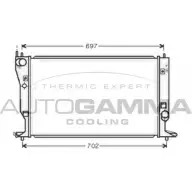 Радиатор охлаждения двигателя AUTOGAMMA 105182 DCOOBAP I4IK W 3852258