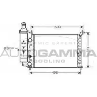 Радиатор охлаждения двигателя AUTOGAMMA AB6JLF GAJJ Y Fiat Palio (178) 1 Хэтчбек 1.0 61 л.с. 1996 – 2003 105359