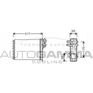 Радиатор печки, теплообменник AUTOGAMMA 105360 FLCH 6TZ 3852420 GPZ29
