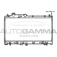 Радиатор охлаждения двигателя AUTOGAMMA 2LZ G2 107025 Subaru Legacy (BP, BL) 4 2003 – 2009 ZR8RDDZ