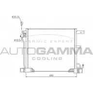 Радиатор кондиционера AUTOGAMMA CI2 4ET 107186 3853206 YYZL5