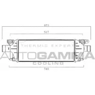 Интеркулер AUTOGAMMA 8 I4IN Fiat Sedici (FY) 1 Кроссовер 2.0 D Multijet 4x4 135 л.с. 2006 – 2014 107571 GBSBEJB