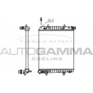 Радиатор охлаждения двигателя AUTOGAMMA 77R0Z 107620 AES 09Y5 3853635