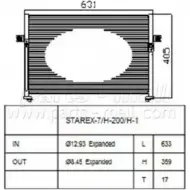 Радиатор кондиционера PARTS-MALL 3880110 G WHGR F5X2H PXNCA-064