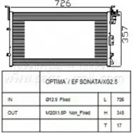 Радиатор кондиционера PARTS-MALL 9X65NA PXNCA-068 P 2FUU7A Hyundai Sonata (EF) 4 Седан 2.5 V6 24V 160 л.с. 1998 – 2001