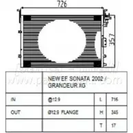 Радиатор кондиционера PARTS-MALL RK VEK 3880114 PR0RLE PXNCA-069