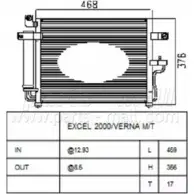 Радиатор кондиционера PARTS-MALL C IFNYMO 3880119 QU66O4 PXNCA-076