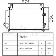 Радиатор кондиционера PARTS-MALL 4X4DGN J ZEQ2 3880153 PXNCB-031