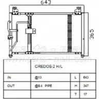 Радиатор кондиционера PARTS-MALL Kia Clarus (K9A, GC) 1 1996 – 2001 8Y69I PXNCB-032 H8UC CL7