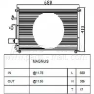 Радиатор кондиционера PARTS-MALL 3880179 PXNCC-017 ZBUP JR4 9MSLVZ