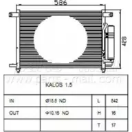 Радиатор кондиционера PARTS-MALL PXNCC-019 3880180 XF PIM 85QIPCQ