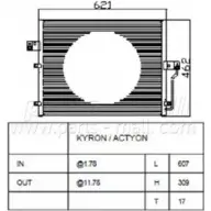 Радиатор кондиционера PARTS-MALL 6 FXY030 3880194 PXNCD-014 FXUGXM4