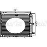 Радиатор кондиционера PARTS-MALL PXNCR-017 Mercedes S-Class (W140) 3 Седан 6.0 S 600 (140.056. 140.057) 394 л.с. 1993 – 1998 U4 L57 6NCPDH