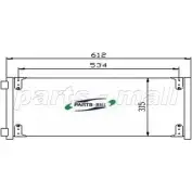 Радиатор кондиционера PARTS-MALL JE2XFY0 PXNCX-035G 3880284 ZQ3D C