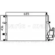 Радиатор кондиционера PARTS-MALL 5ILNE 3880314 PXNCX-083U 0G6 GGN