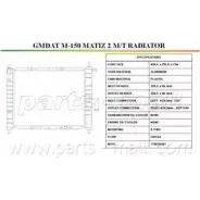 Радиатор охлаждения двигателя PARTS-MALL RSZJ7 T 6NAQB 3880462 PXNDC-015