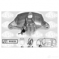 Тормозной суппорт SASIC Peugeot 206 2 (Plus 2L, 2M) Хэтчбек 1.4 i 73 л.с. 2010 – 2024 6500016 3660872372437 J E0BT