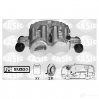 Тормозной суппорт SASIC Citroen Jumper 3 (290) Фургон 2.2 BlueHDi 120 л.с. 2019 – 2024 0 1F2LD 6500063 3660872438126