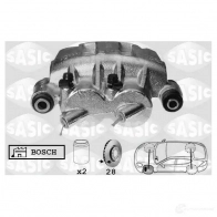 Тормозной суппорт SASIC 3660872372833 Renault Master (ED) 2 Кабина с шасси 2.5 dCi 100 (ED4V. ED8V) 99 л.с. 2003 – 2025 6504030 K6K 0U1