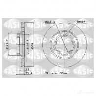 Тормозной диск SASIC Ford Tourneo Custom B75 ET8M 6106300 3660872448606