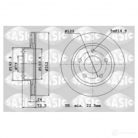 Тормозной диск SASIC 6106141 AMX P5 2136896 3660872401212