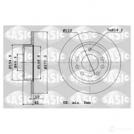 Тормозной диск SASIC 6106142 3660872401229 Opel Zafira (B) 2 Минивэн 2.0 (M75) 241 л.с. 2006 – 2010 5 NHJMA