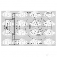 Тормозной диск SASIC 2135990 A8W4IB E 4004265J 3660872313362