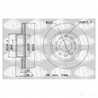 Тормозной диск SASIC 3660872353542 PQ2L8 RM Audi A6 (C5) 2 Седан 4.2 Rs6 Quattro 450 л.с. 2002 – 2005 9004903J