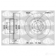 Тормозной диск SASIC Ford Transit 7 (FA) Фургон 2.2 TDCi 115 л.с. 2008 – 2014 6106144 N S2GF 3660872401243