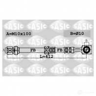 Тормозной шланг SASIC 6606043 Opel Vectra (B) 2 Хэтчбек 2.6 i V6 (F68) 170 л.с. 2000 – 2003 3660872389589 1V YY2