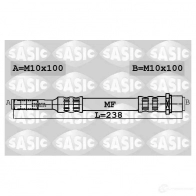 Тормозной шланг SASIC 3660872436511 Volkswagen Transporter (T6) 6 Автобус 2.0 TSI 4motion 204 л.с. 2015 – 2024 X I9XOY 6606202