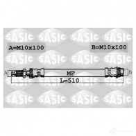 Тормозной шланг SASIC 6600043 Peugeot Expert 2 (VF3A, U, X) Фургон 1.6 HDi 90 16V 90 л.с. 2007 – 2025 3660872435446 K61891 Y