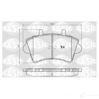 Тормозные колодки дисковые, комплект SASIC 236 13 Renault Master (ED) 2 Кабина с шасси 2.5 dCi 146 л.с. 2006 – 2024 6214015 0BSQI