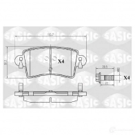 Тормозные колодки дисковые, комплект SASIC Renault Master (JD) 2 Автобус 1.9 dTI 80 л.с. 2000 – 2025 6214013 TE6OJ3 236 69