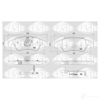 Тормозные колодки дисковые, комплект SASIC 244 08 24409 6216103 Audi A6 (C7) 4 Универсал 4.0 S6 Quattro 420 л.с. 2012 – 2018