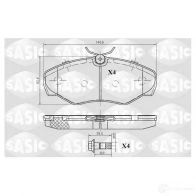 Тормозные колодки дисковые, комплект SASIC 6214007 2309 9 Renault Trafic (FL, X83) 2 Фургон 2.5 dCi 114 л.с. 2007 – 2025 N39T6