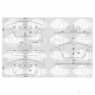 Тормозные колодки дисковые, комплект SASIC 24706 2 4705 6216092 Audi A5 (8F7) 1 Кабриолет 3.0 S5 Quattro 333 л.с. 2009 – 2017