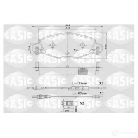 Тормозные колодки дисковые, комплект SASIC Citroen C5 1 (DC, PF3) Хэтчбек 3.0 V6 (DCxFxC. DCxFxF) 207 л.с. 2001 – 2004 6210062 EMLA2 2327 3