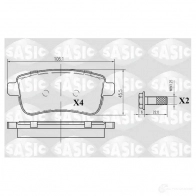 Тормозные колодки дисковые, комплект SASIC 2482 0 Renault Fluence (L30) 1 Седан Electric Z.E. 95 л.с. 2012 – 2024 6214023 AA7VP