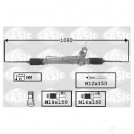 Рулевая рейка SASIC Opel Corsa (B) 2 Хэтчбек 1.7 D (F08) 60 л.с. 1996 – 2000 K42N L 3660872376909 7176007