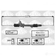 Рулевая рейка SASIC Peugeot Partner 1 (M59, 5) Фургон 1.4 75 л.с. 1996 – 2015 7006021 2PM ERIE 3660872366962