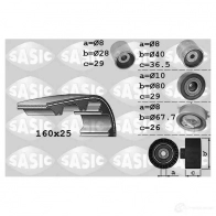 Комплект ремня ГРМ SASIC 1756059 3660872432711 QM 8FJ2D Volkswagen Golf 6 (5K1) Хэтчбек 2.0 TDI 110 л.с. 2008 – 2012