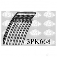 Приводной ремень поликлиновой SASIC 3PK668 1424758158 3YHFP9 3 PK668