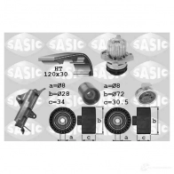 Комплект ремня грм с водяным насосом SASIC 3660872409096 YI5U2 GM Audi A3 (8L) 1 1996 – 2003 3906027